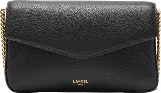 Lancel Enveloppe Pouch met Afneembare Kaarthouder - Dames - Clutches - Zwart - ONE Size - Leer - Tassen