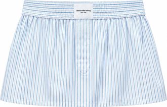 Alexander Wang Multicolour Striped Cotton Mini Shorts