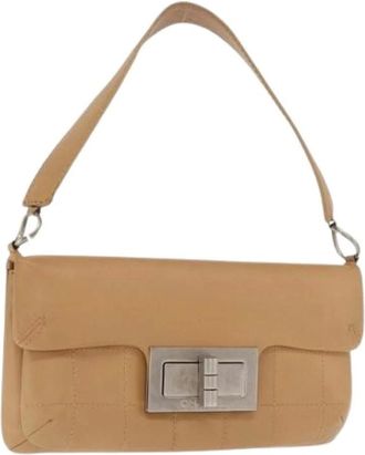 Chanel Pre-owned Shoulder Bags, female, Beige, Size: ONE SIZE Pre-owned Vintage Shoulder Bag