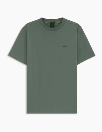 HUGO BOSS Mens Logo T-Shirt, Logo Design - Green - Size: 44