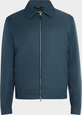 Ermenegildo Zegna Mens Microfiber Full-Zip Blouson