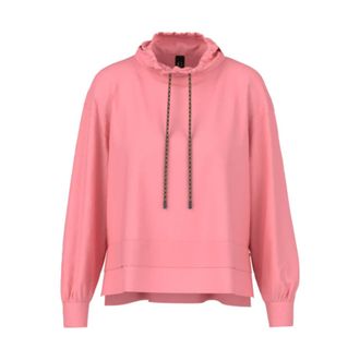 Marc Cain Wijde blouse met watervalhals - Dames - Sweatshirts & Hoodies - Roze - Maat: M