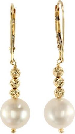 Effy 14K Yellow Gold Freshwater Pearl Drop Earrings in White at Nordstrom Rack