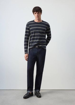 Mango Maglietta 100% cotone righe navy - Uomo - XXL - MANGO MAN