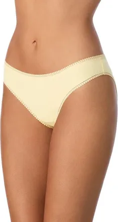 OnGossamer Cabana Stretch Cotton Bikini in Banana Cream at Nordstrom, Size Medium