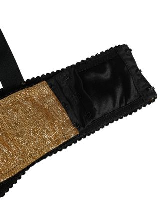 Dolce & Gabbana Womens Gold Semi-Pad Underwire Balconette Bra Underwear Clothing