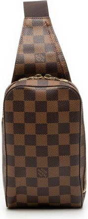 Louis Vuitton Brown Pvc Leather Shoulder Bag Sling Bag (Pre-Owned)