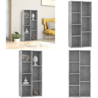 vidaXL Libreria Grigio Cemento 50x25x106 cm in Legno Multistrato - Scaffale per libri - Libreria grigio cemento