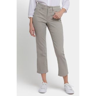 NYDJ Ellison Cool Embrace Stripe High Waist Ankle Straight Leg Jeans in Hidden Lodge Stripe at Nordstrom, Size 18