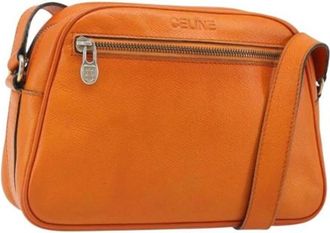 Celine Pre-owned Vintage Schoudertas - Dames - Vintage Schoudertas - Oranje - ONE Size - Leer - Vintage