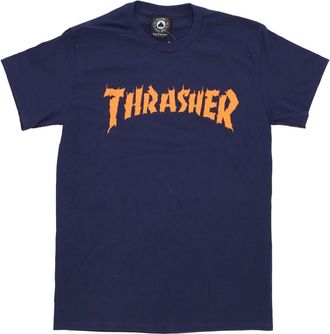 Thrasher Vlam T-shirt - Heren - T-shirts - Blauw - L - Katoen - Tops