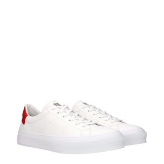 Givenchy White Leather Low-Top Sneakers - White