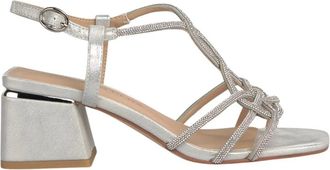 Alma En Pena Sandalia de tac&oacute;n medio con tiras entrelazadas - Shoes - Mujer - Gris - 36 EU
