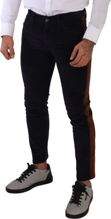 Dolce & Gabbana Mens Blue Cotton Stretch Skinny Corduroy Jeans Elastane Clothing
