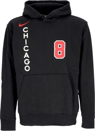 Nike Chicago Bulls City Edition Hoodie Lavine - Heren - Sportshirts - Zwart - L - Katoen - Fitness