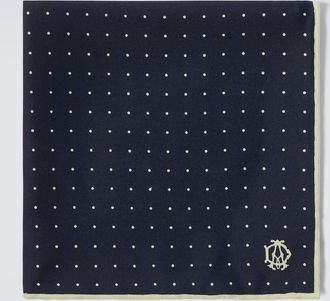Dunhill Polka-dot silk pocket square