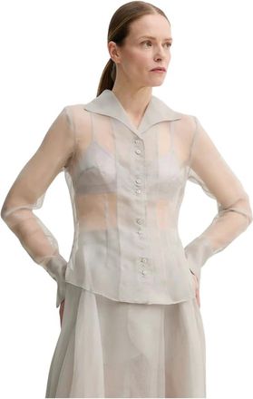 Remain Dames, Blouses & Shirts, Grijs, Maat: XS Zijde