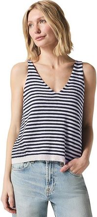 Splendid Cambell Sweater Tank Top Womens Sweater Navy/White : LG (Womens 10-12), Cotton