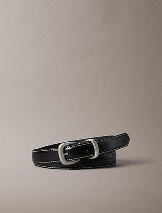 Calvin Klein Leren riem met sculpted hardware