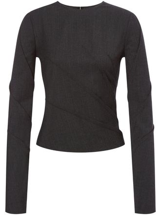 Alberta Ferretti Top a maniche lunghe - Grigio