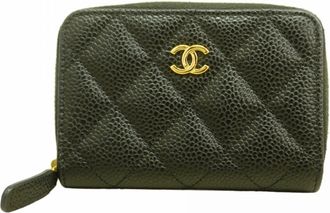 Chanel Black Grained Calfskin Coin Purse/Coin Case (Pre-Owned)