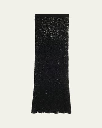 Nili Lotan Nika Knitted Maxi Skirt