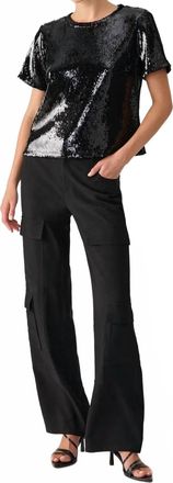 Sanctuary Sequin Top In Black