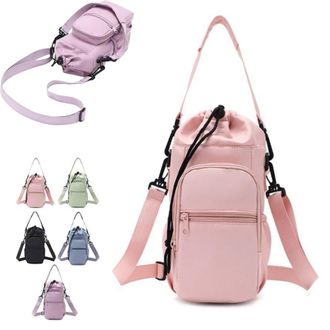Generic Water Bottle Shoulder Bag - The Ultimate Outdoor Companion, Water Bottle Bag Crossbody, Water Bottle Sling Bag (Pink)
