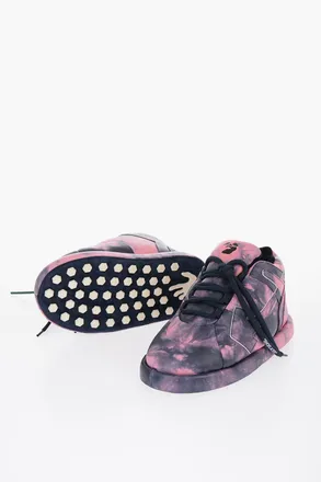 Off-white Padded Leather Sneakers BUMP in Tie-Dye Off-White