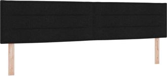 vidaXL Led Headboard with led Strip Lights Manual Black 200 cm Fabric Vidaxl