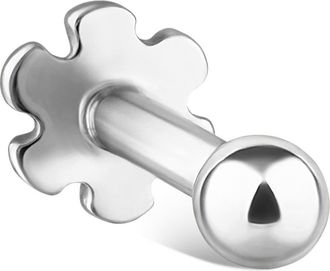 Maria Tash Ball Single Threaded Stud Earring in White Gold at Nordstrom, Size 2 Mm