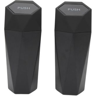 OEM Cubo De Basura Para Coche Con Tapa, 2 Piezas, A Prueba De Fugas, Decorativo, Automotriz, Port&aacute;til, Autom&aacute;tico, Cubo De Basura Negro -crezuo