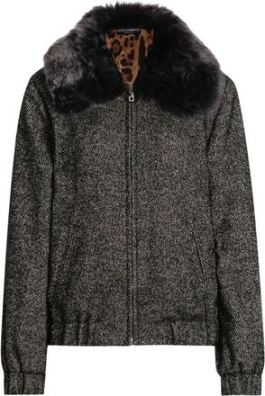 Dolce & Gabbana Wool Chevron Jacket - Dames - Bomber jackets - Veelkleurig - S - Wol - Jassen