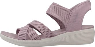 Skechers Arya Platte Sandalen - Dames - Sleehakken - Paars - 41 EU - Schoenen