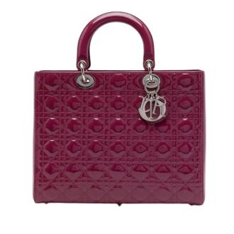 Dior Pre-owned Lady Dior - Dames - Pre-owned - Paars - Maat: ONE Size Leer