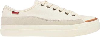 Levi's Heren sneakers met vierkant neus en platte zool van canvas (Ecru)