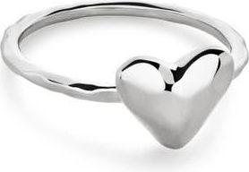 Monica Vinader Heart Stacking Ring in Sterling Silver at Nordstrom, Size 6.75