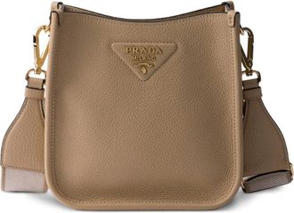 Prada Borsa a spalla mini con logo - Toni neutri