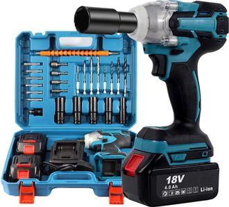 OEM Llave De Impacto Sin Escobillas, Llave De Impacto El&eacute;ctrica Con Bater&iacute;a De 4,0 Ah Y 21 V, Llave De Impacto De Frecuencia Variable, 6 Vasos De Impacto,