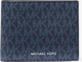 Michael Kors Harrison Logo Billfold Wallet With Passcase