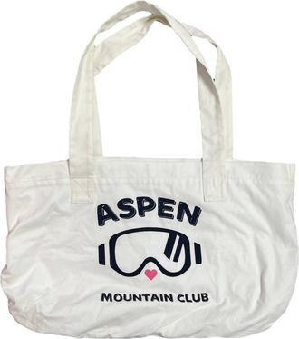 Theme Aspen Mountain Club Tote Bag In White