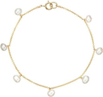 Lily & Roo Gold Pearl Drop Bracelet