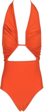 Rick Owens Halter Prong One-Piece Swimsuit