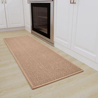 OEM Alfombrilla De Cocina Antideslizante, Lavable A M&aacute;quina, Absorbente Y Resistente A Las Manchas (beige, 44 X 120 Cm) -crezuo