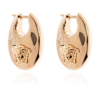 Versace Oorbellen met logo - unisex - Oorbellen - Geel - ONE Size - Accessoires