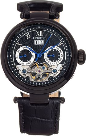 Heritor Ganzi Automatic Multi-Function Black Dial Mens Watch HR3307