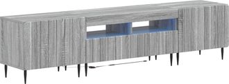 vidaXL Cabinet De Tv Led De 5 Piezas Sonoma Gris Madera De Ingenier&iacute;a Vidaxl