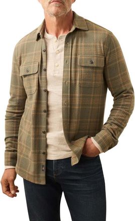 Faherty Legend Button-Up Shirt in Woodland Olive Plaid at Nordstrom Rack, Size X-Large
