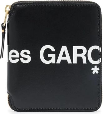 Comme Des Gar&ccedil;ons Huge Logo Wallet - Dames - Portefeuilles - Zwart - ONE Size - Leer - Accessoires