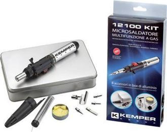 Kemper Saldatore Micro Ricaricabile 12100 Kit Kemper Piezo + Accessori + Valigetta - 1 Pz